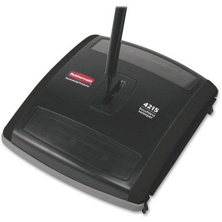 RUBBERMAID COMMERCIAL Mechanical Sweeper, Brushless, 7-1/2" Path, 4PK, Black RCP421588BKCT